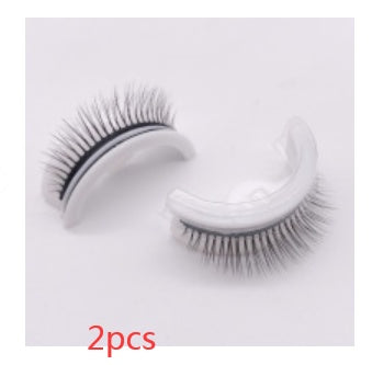 Återanvändbara 3D Mink Lashes naturliga falska ögonfransar Självhäftande falska limmar fria lass Makeup ögonfrans Extens Silk ögonfransar