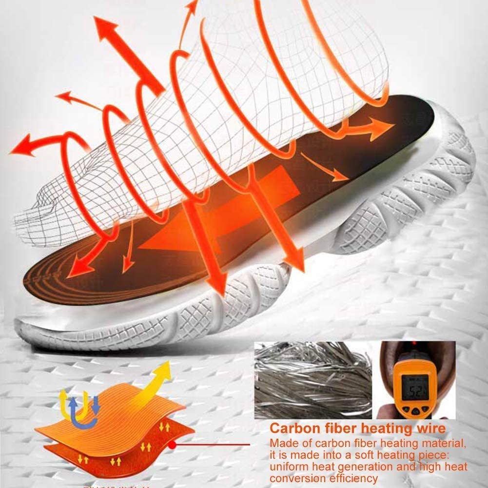 Les semelles intérieures de chaussures chauffantes USB peuvent être coupées, semelles chauffantes chaudes d'hiver, pieds pour bottes, chaussures de sport