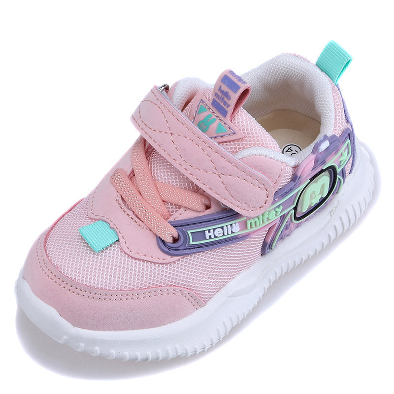 Solid-soled health net shoes for kids functional shoes