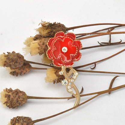 Diamond Carnation Brooch