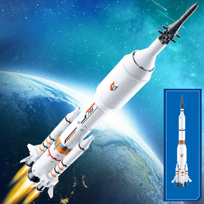 Byggsten interstellär raket leksaksmodell