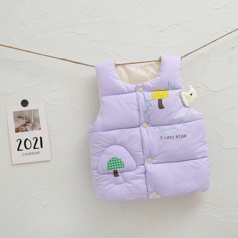 Gilet en coton pour enfants, vente en gros, vêtements pour hommes et femmes, gilet en coton pour bébés