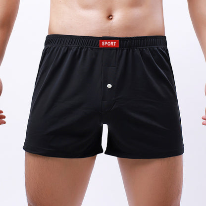 Loose Men's Underwear Breathable Fabric Silky Boxers