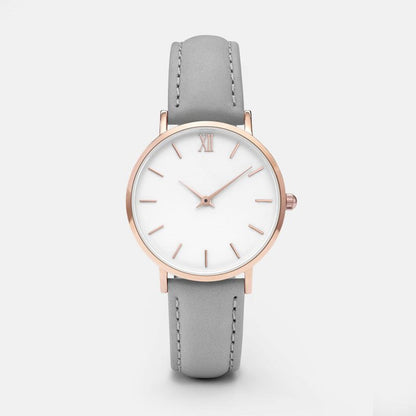 Montres à Quartz en cuir pour femmes, horloges à la mode