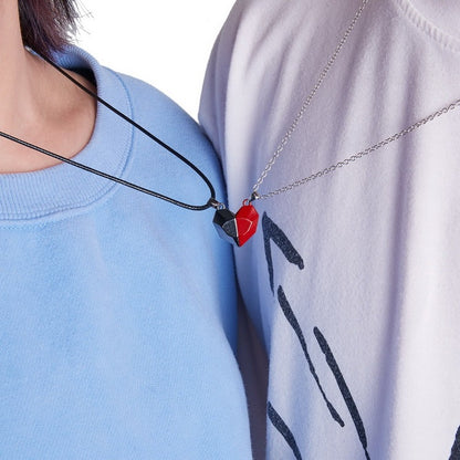 Collier magnétique créatif amour coeur brisé hommes et femmes