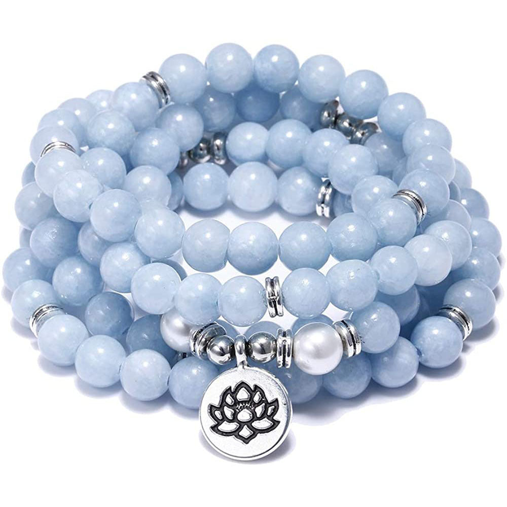 Amazon pierre oeil de tigre pierre Bracelet collier 108 perles de bouddha Bracelet Lotus