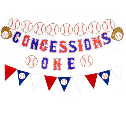 Baseball Theme Party Birthday Pulling Banner