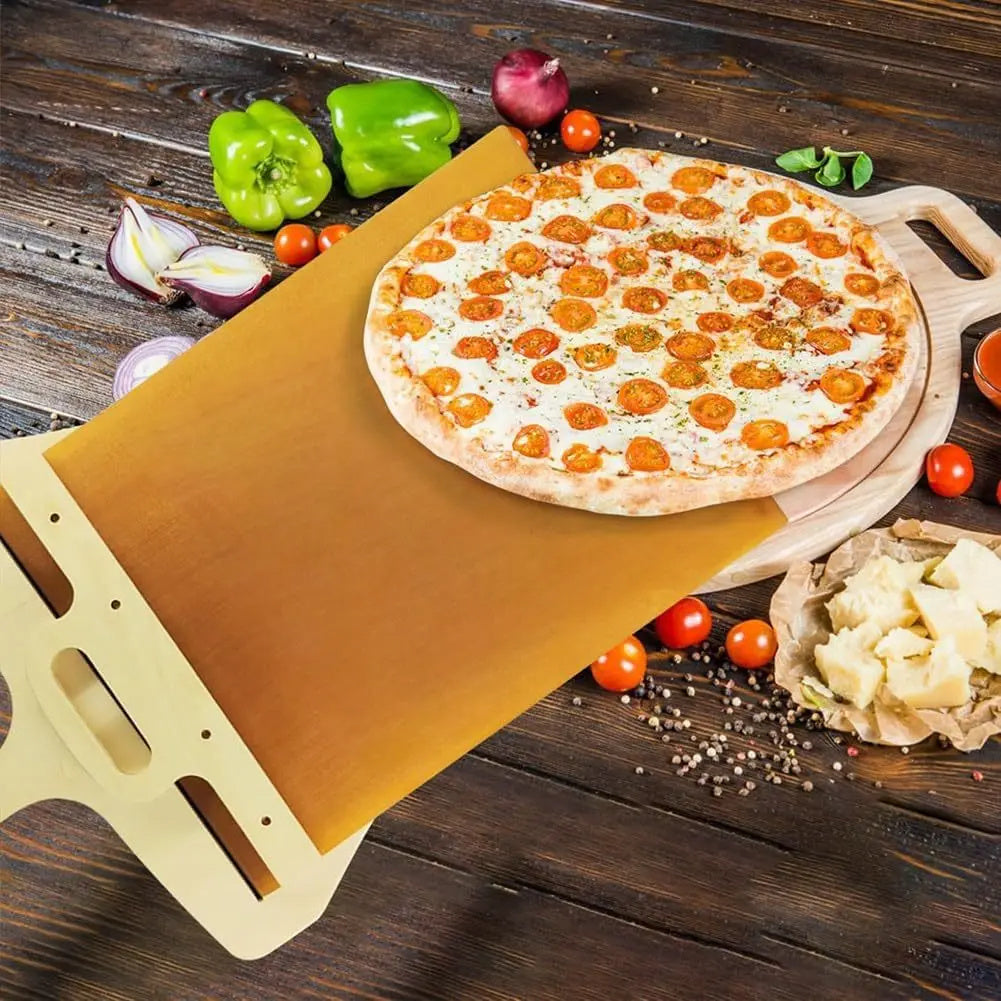 Köksprylar Glidande pizzaskyffel Non Stick Pizza Slät skärbräda Förvaring Överföringsbräda Köksbakverktyg