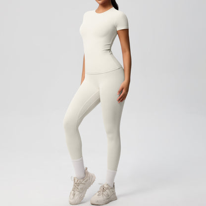 C it all Stretch Sports T-Shirt & High Waist Yoga Pants Set