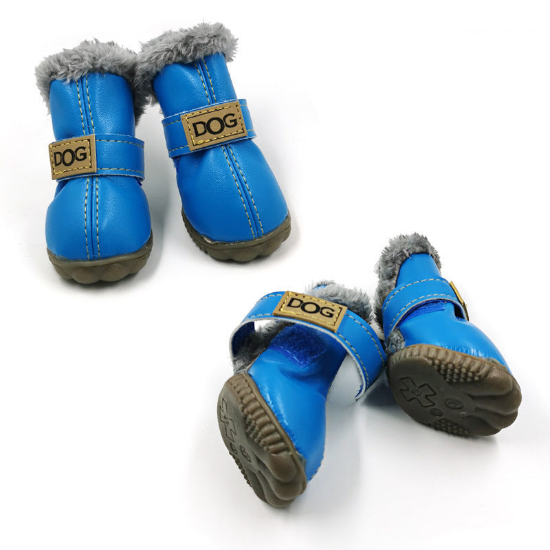 Les bottes de neige épaisses pour chien gardent au chaud les chaussures VIP d'automne et d'hiver de Teddy