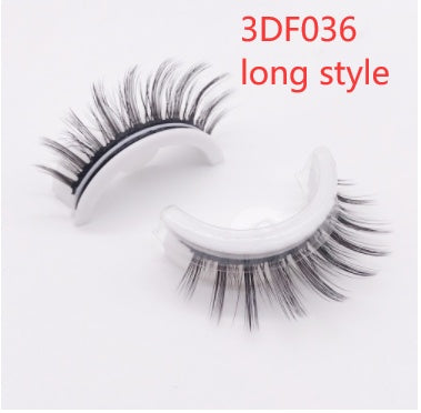 Återanvändbara 3D Mink Lashes naturliga falska ögonfransar Självhäftande falska limmar fria lass Makeup ögonfrans Extens Silk ögonfransar