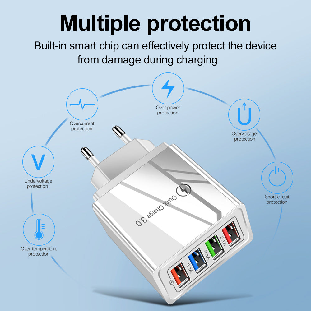 5V 3A Snabbladdning USB Charge Quick Charge 3.0