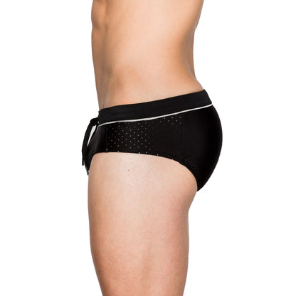 Men's Sexy Mesh Stitching Swim Briefs