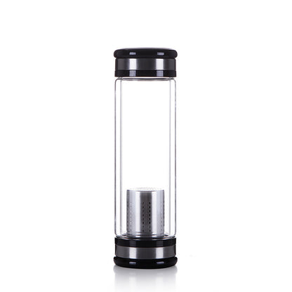 teflaska flaska vattenflaska infuser med filter rostfritt stål te infuser filter dubbel vägg sport vatten tumbler