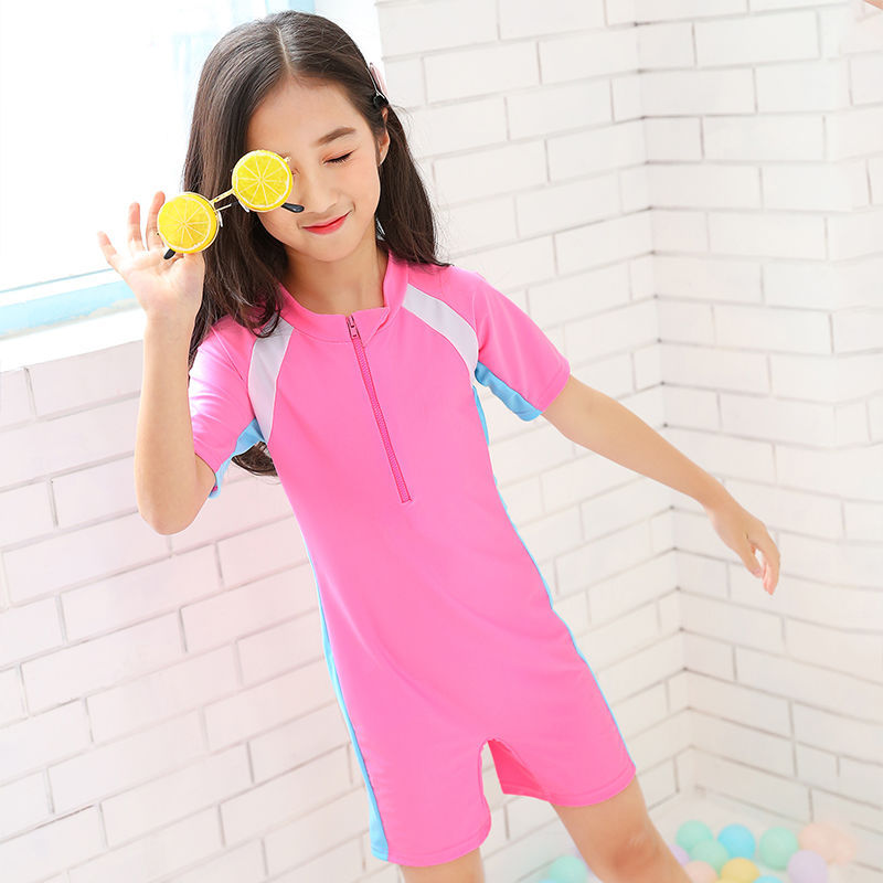 Children's sun protection one-piece swimsuit