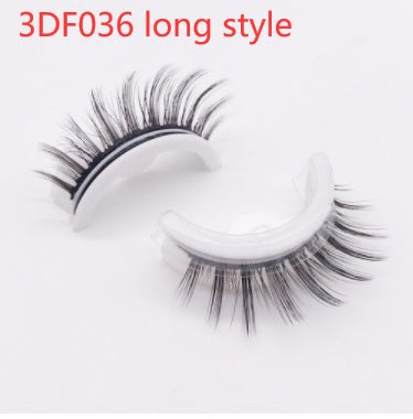 Återanvändbara 3D Mink Lashes naturliga falska ögonfransar Självhäftande falska limmar fria lass Makeup ögonfrans Extens Silk ögonfransar