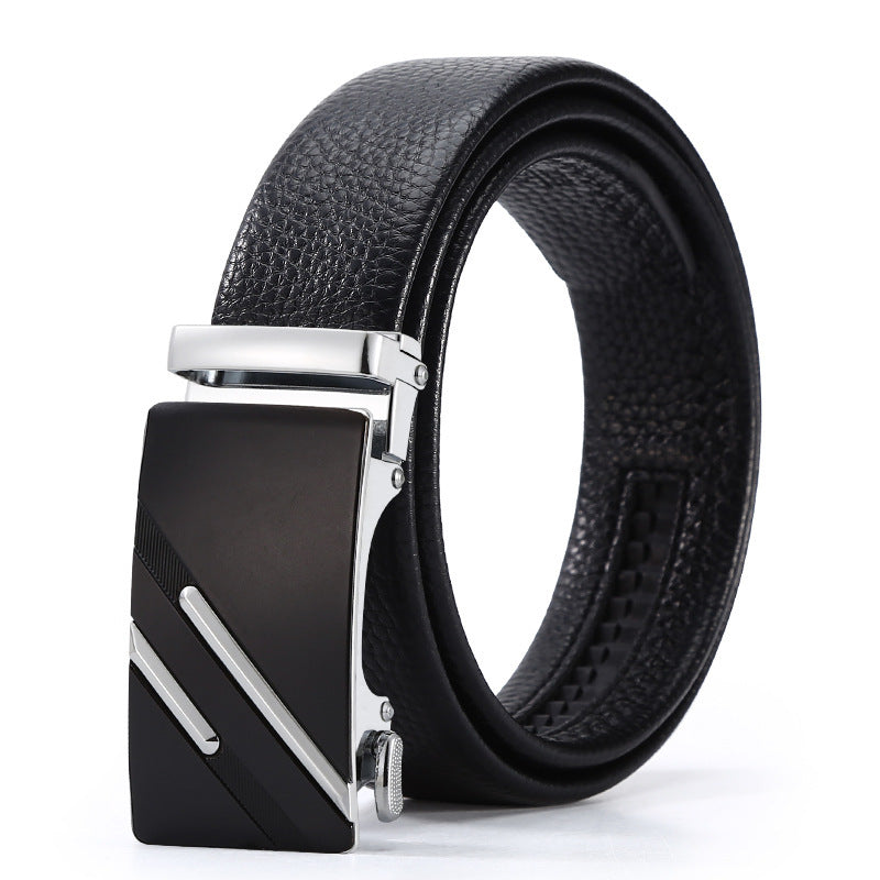 Men's Automatic Leather Buckle Business Belt - Professional Efficiency