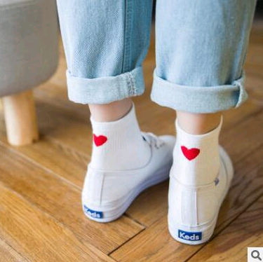 Women's autumn and winter cotton women's socks cotton socks love heart socks women's socks