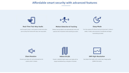 IMILAB A1 Camera 2K WiFi Camera Mi Home App Säkerhetskamera CCTV Vedio Övervakningskamera Baby Monitor Global version