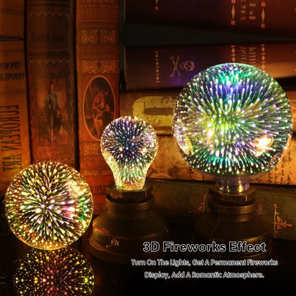 Ampoule décorative de feux d'artifice 3D, lumières de noël, décorations pour la maison