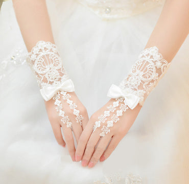 Bridal Bead Short Wedding Glove Accessories