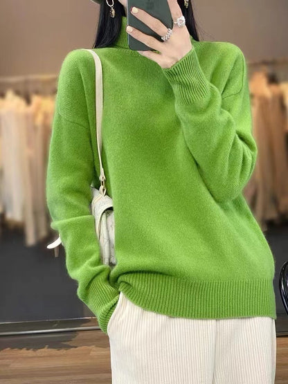 Women's Turtleneck Autumn And Winter Thickening Inner Wear Base Cashmere Sweater Sweater