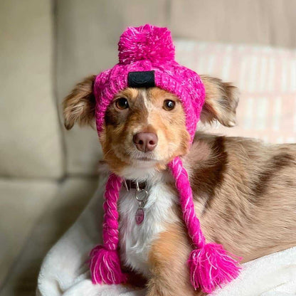 Pälsboll Varm och vindtät fluffig bollstickningsmetod Dog Fighting Hat