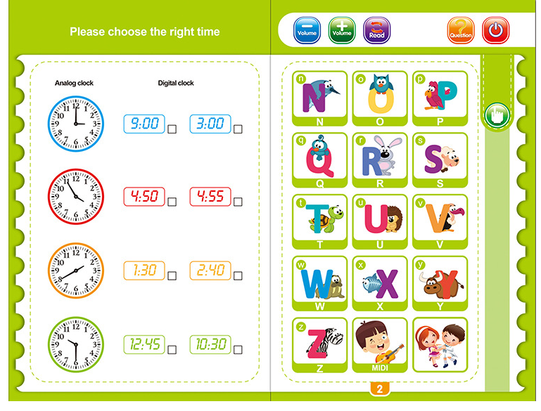 English Finger Point Reading Children Early Education Puzzle Learning