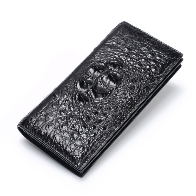 Crocodile Leather Wallet Cowhide Men's Multi Card Long Style