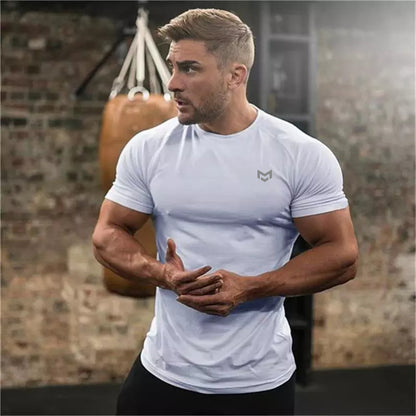 Gym Short Sleeve T Quick Dry Gym Kläder för löpning