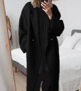 Women's Multi-color Multi-size Woolen Trench Coat Coat