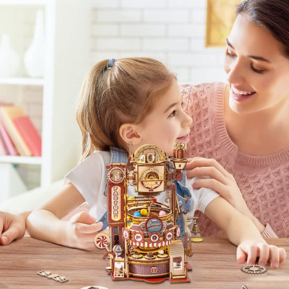 Robotime ROKR marbre chocolaterie 3D jeux de Puzzle en bois assemblage modèle de construction jouets pour enfants enfants cadeau d'anniversaire