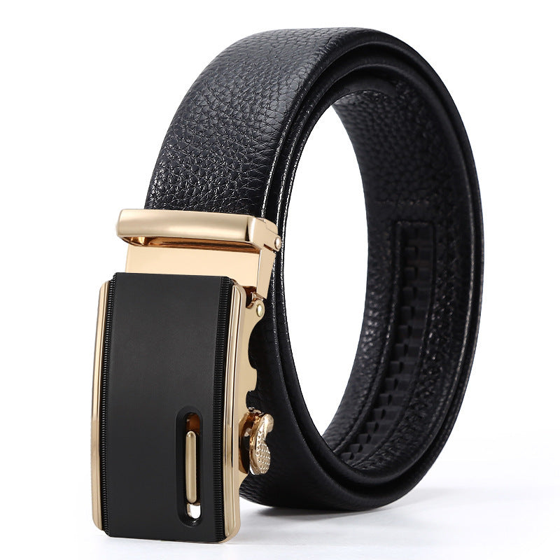 Men's Automatic Leather Buckle Business Belt - Professional Efficiency