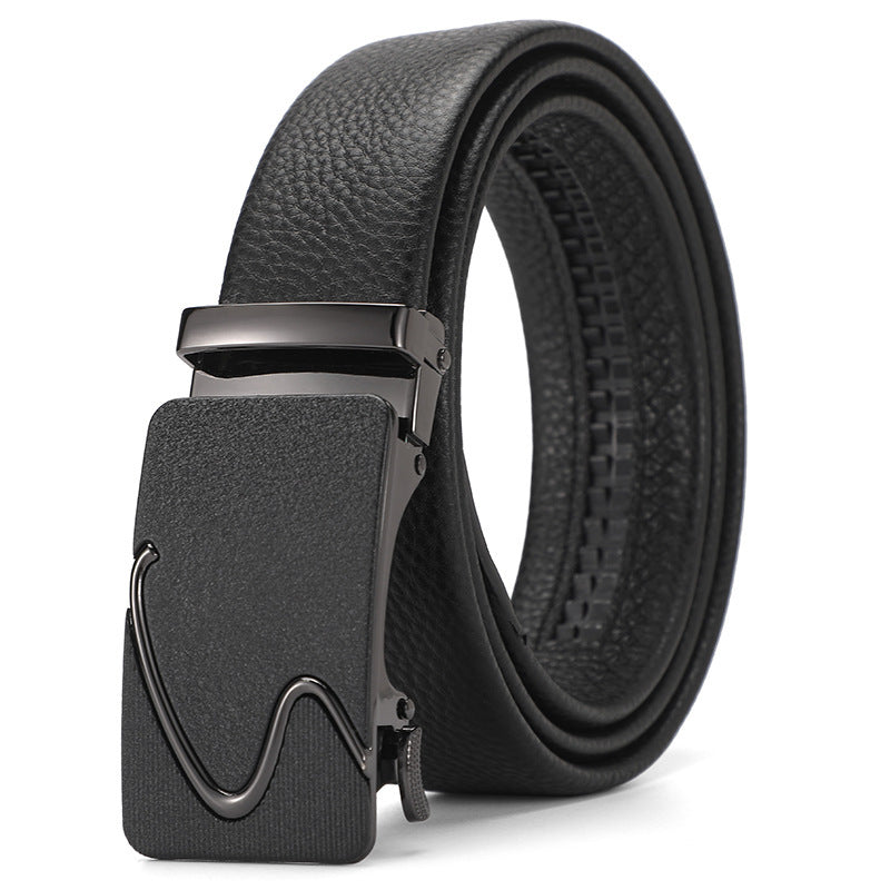 Men's Genuine Leather Automatic Pure Leather Belt - Authentic Confidence