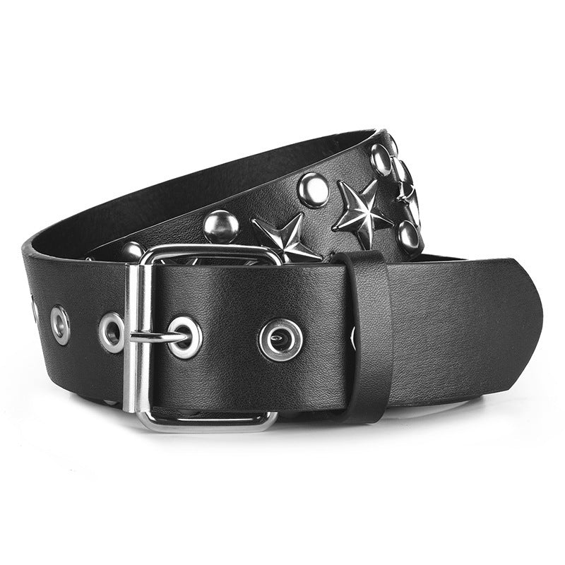 Ceinture de style punk polyvalente avec boucle à aiguille à la mode pour femmes