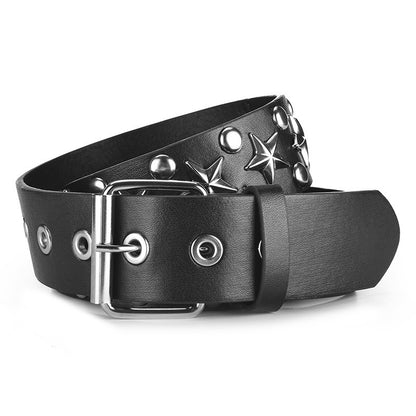 Ceinture de style punk polyvalente avec boucle à aiguille à la mode pour femmes