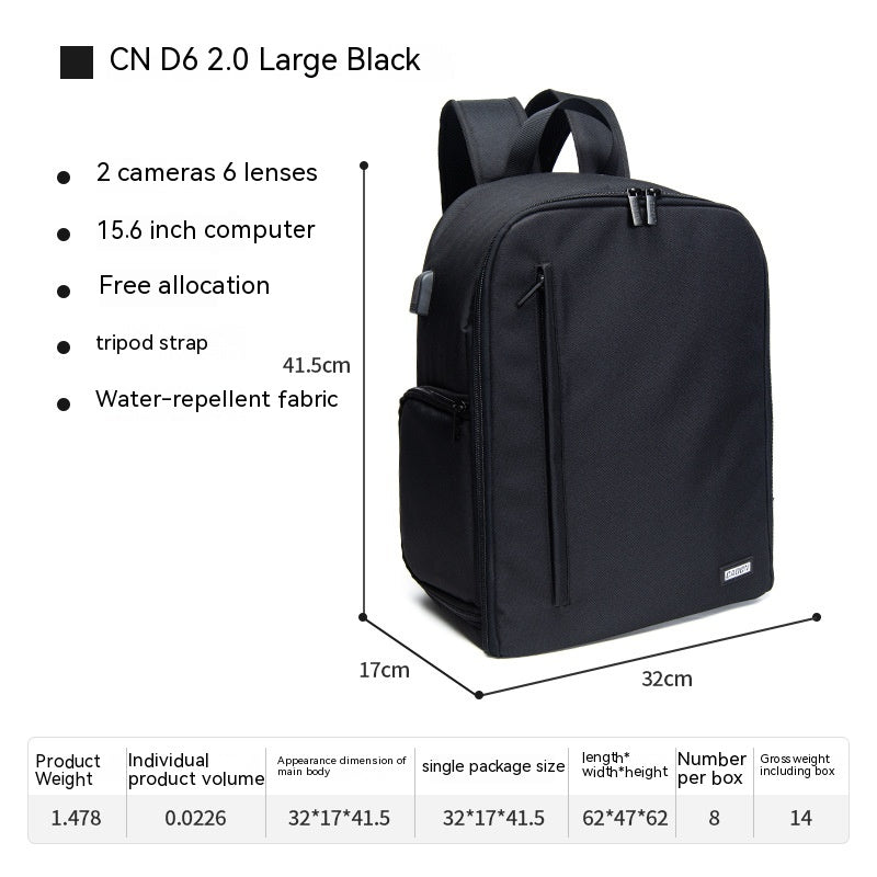 Casual DSLR Camera Bag Solid Color Nylon Camera Bag