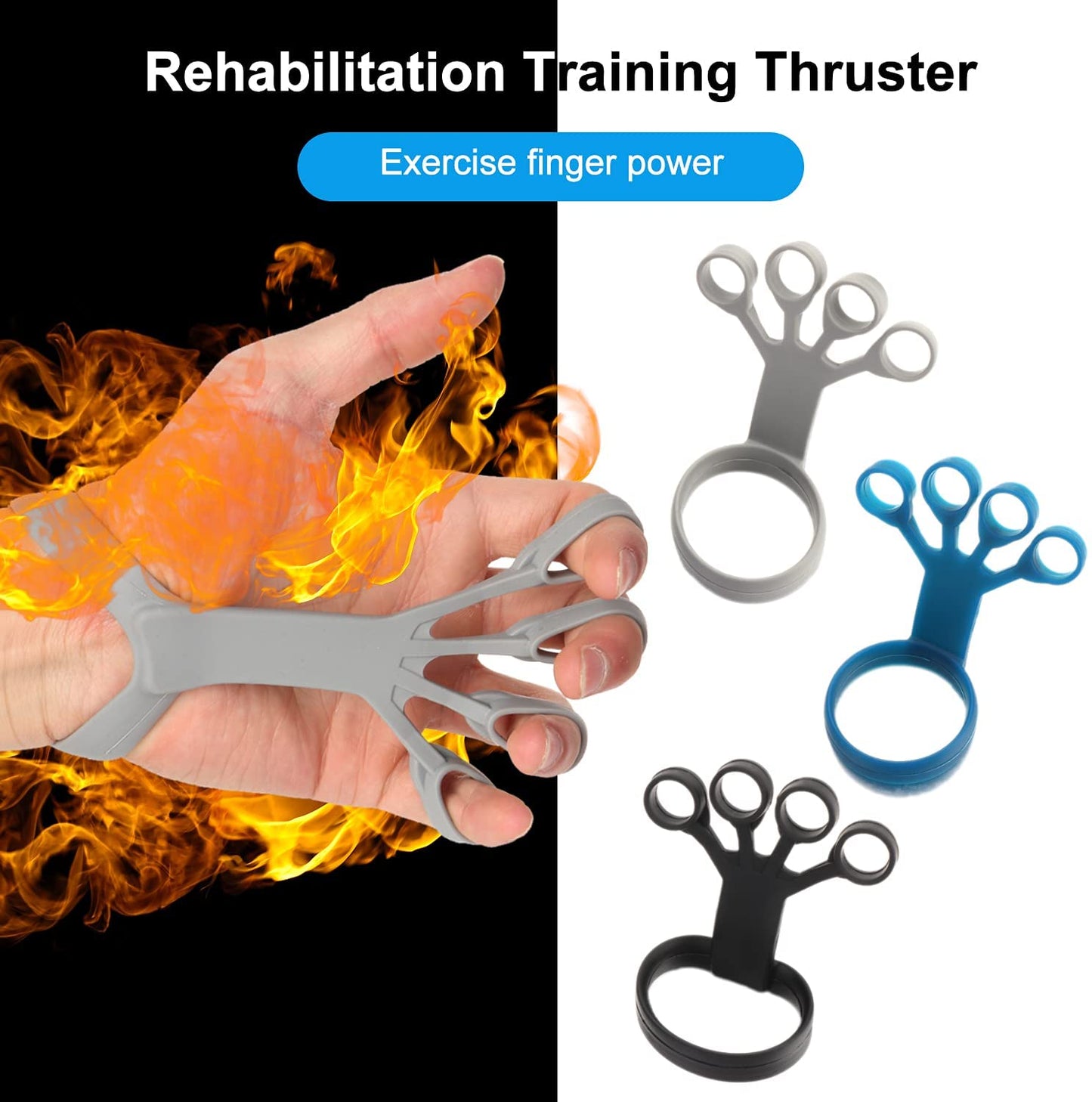 Silikon Grip Device Finger Träning Bår Artrit Hand Grip Trainer Stärka rehabiliteringsträning för att lindra smärta