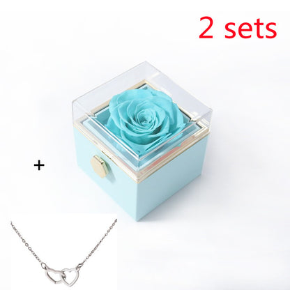 Stainless Steel Double Love Necklace Box Set