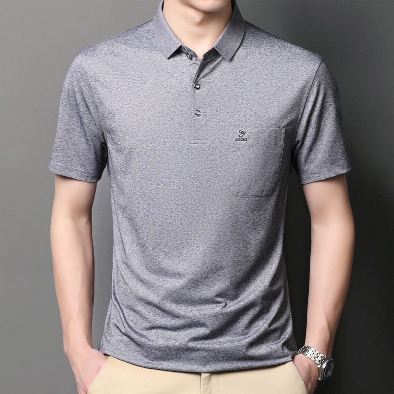 Short-sleeved Solid Color T-shirt Polo Shirt T-shirt