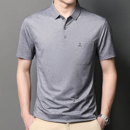 Short-sleeved Solid Color T-shirt Polo Shirt T-shirt