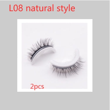 Återanvändbara 3D Mink Lashes naturliga falska ögonfransar Självhäftande falska limmar fria lass Makeup ögonfrans Extens Silk ögonfransar