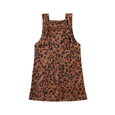 Baby Kid Girls Leopard Dress Sleeveless Casual