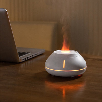 Nouveau humidificateur coloré Simulation flamme arôme diffuseur bureau créativité humidificateur pour la pièce à la maison