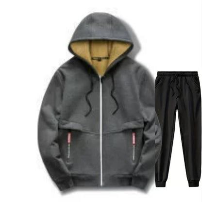 Hooded Fleece Plus Thick Lamb Fleece Cardigan Sweater