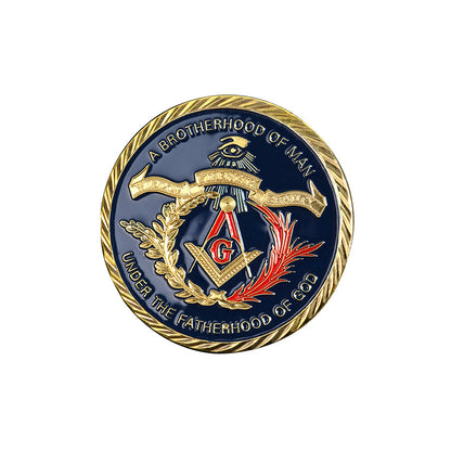 European Freemasonry Collectible CoinAmerican Freemasonry Coin