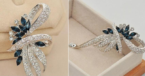 Version coréenne de broche en cristal de bijoux féminins