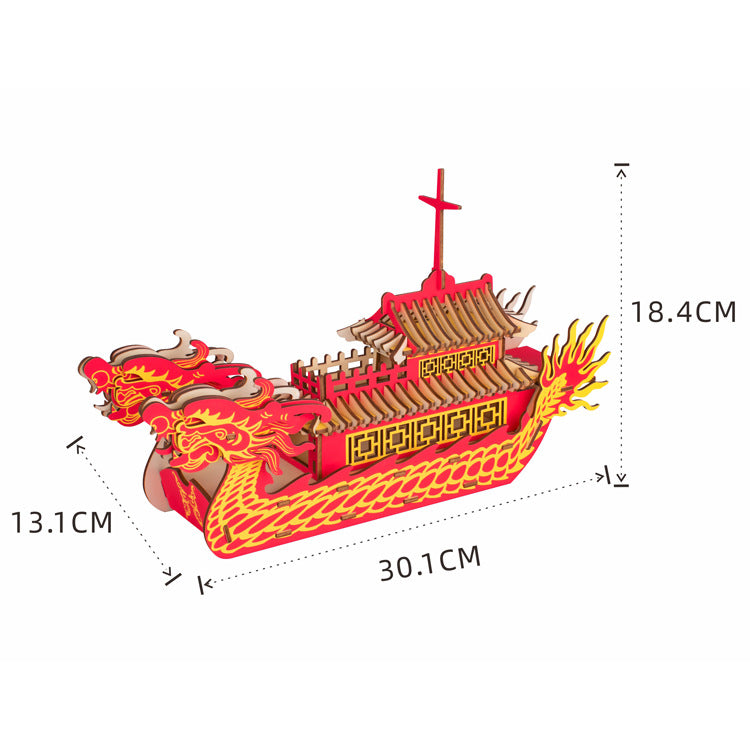 Dragon Boat Festival Series Wooden 3D Puzzles