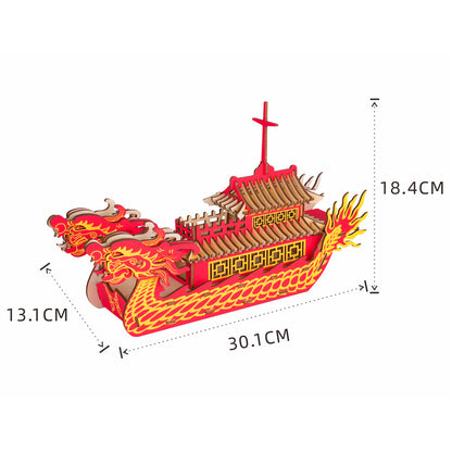 Dragon Boat Festival Series Wooden 3D Puzzles