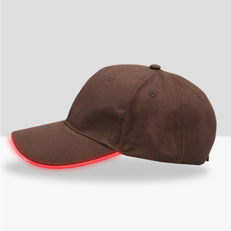 Direct Manufacturers LED Light-emitting Luminous Peaked  Baseball P Hat Hat Luminous Fiber Luminous Advertising